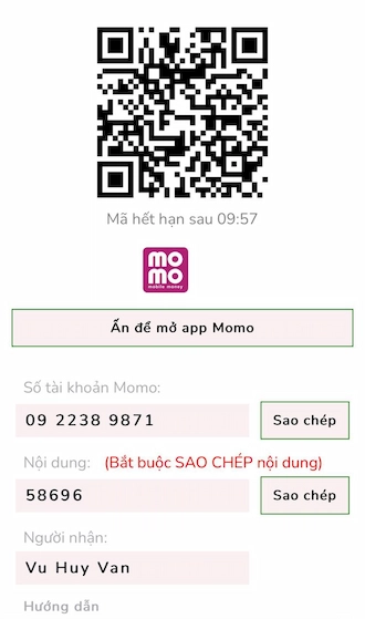 Nạp Tiền Momo Pay